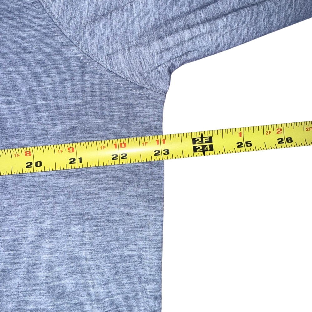 Collars & Co Mens Drirelease Quarter Zip Pullover Blue Heathered Large NWT - Picture 10 of 11